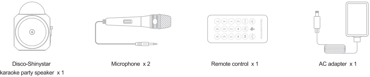 DONNER DKM-20 Disco Shiny Star Karaoke Party Speaker - packing