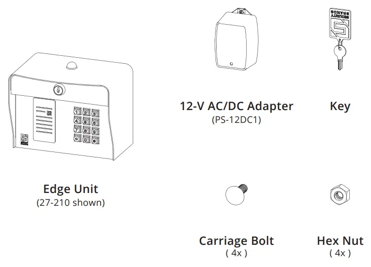 SECURITY BRANDS 27 210 EDGE E1 Smart Keypad with Intercom Access Control System - box 1