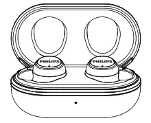 PHILIPS TAT4556 True Wireless Headphones - cass box