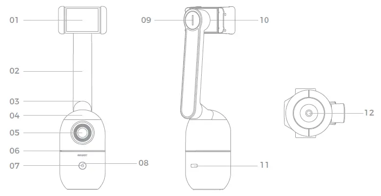 OBSBOT P.B.1.00014 Me AI-Powered Phone Mount FIG 1