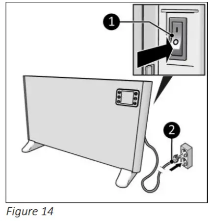 EUROM 1500 Alutherm Wi Fi Black - Installation 1
