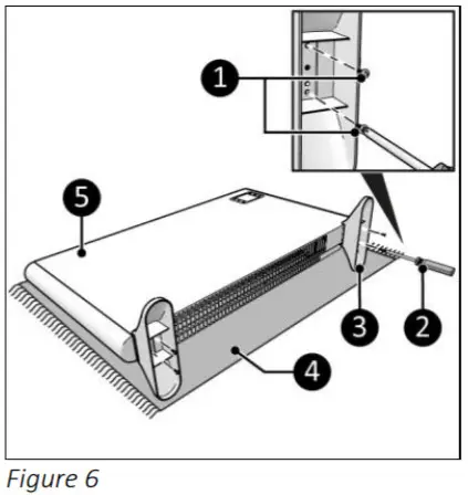 EUROM 1500 Alutherm Wi Fi Black - Mounting on pedestals 1