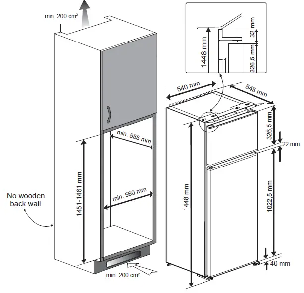 beko D54223B Freestanding Refrigerator fig 2