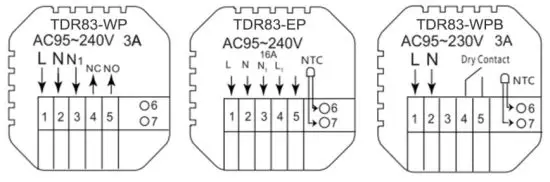 BEOK TDR 83 Smart Thermostat for Temperature - Wiring Diagram