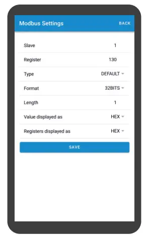 IoTize TapNPass Nomad NFC BLE Adapter for Modbus - register to monitor