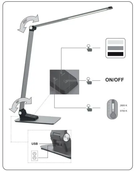 eta 4892 LED Table Lamp - figure 1