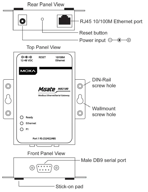 MOXA MGate MB3180 Series Modbus Gateway 1