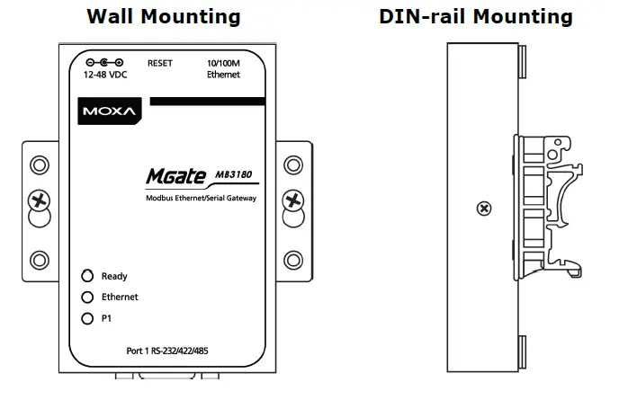MOXA MGate MB3180 Series Modbus Gateway 3