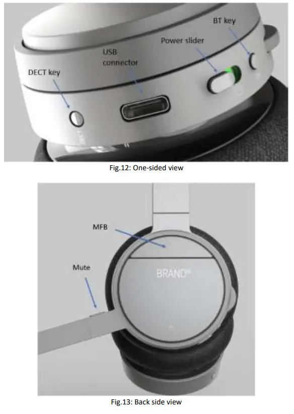 RTX725x High End Headset -Physical buttons