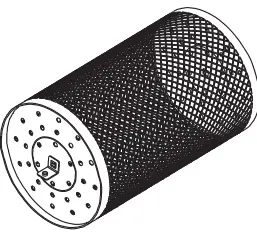 Rotating mesh basket