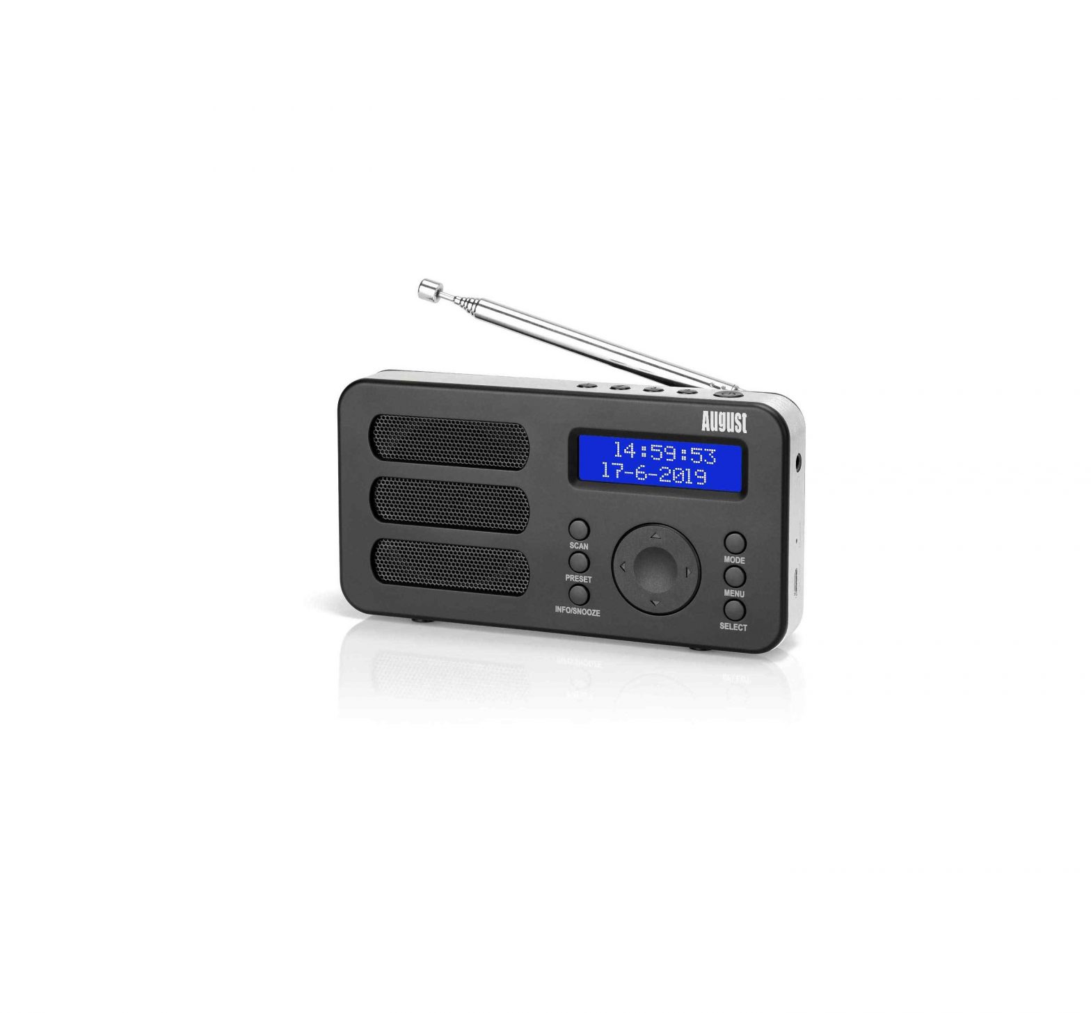 August Portable Dab+fm Alarm Clock Radio User Manual