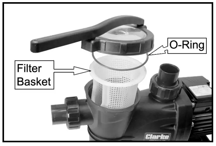 Clarke SPP15A Swimming Pool Pump - filter