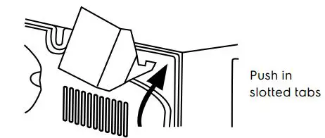 Electrolux Dryer Wall Mounting Instructions - Push the slotted tabs right