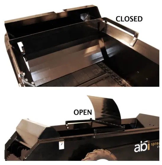 abi ATTACHMENTS ABI 25 Cubic Foot Classic Spreader - End Gate