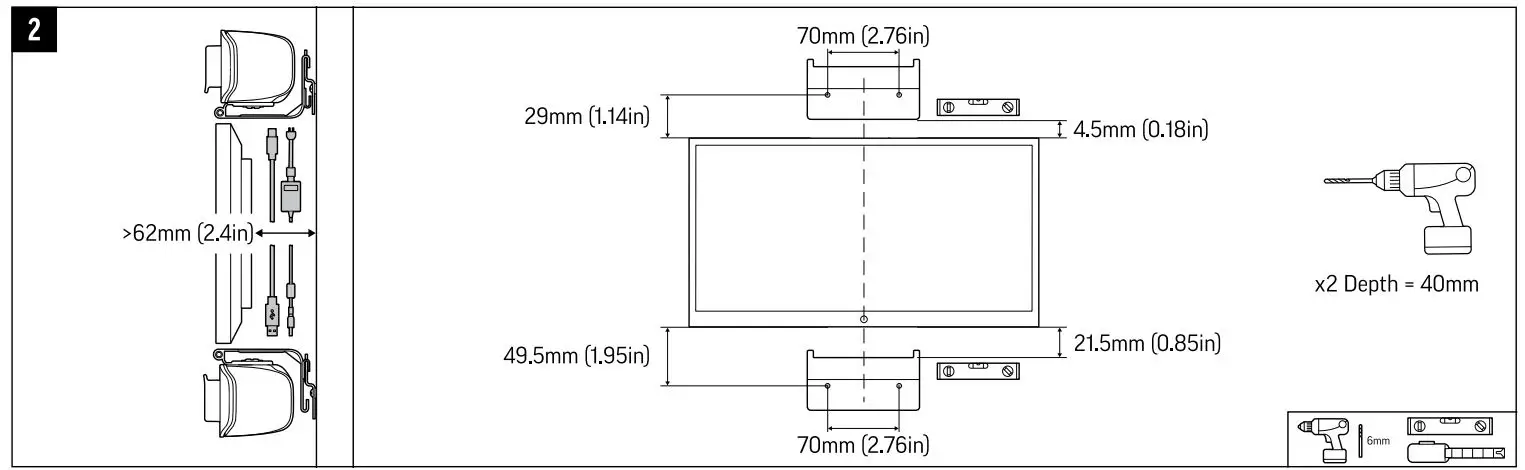 poly Studio R30 Wall Mount USB Video Bar 5