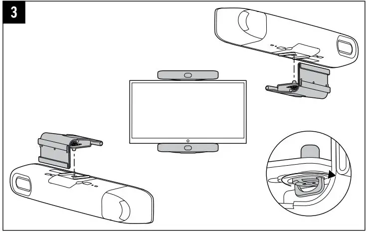 poly Studio R30 Wall Mount USB Video Bar 7