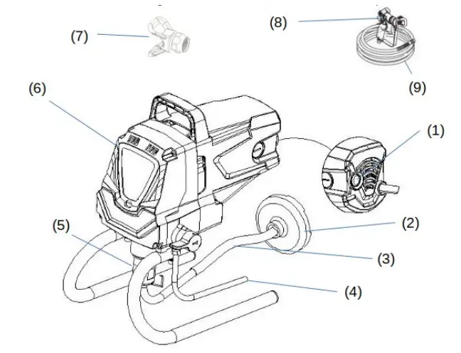 WILTEC 63003 Piston Pump Paint Sprayer - parts