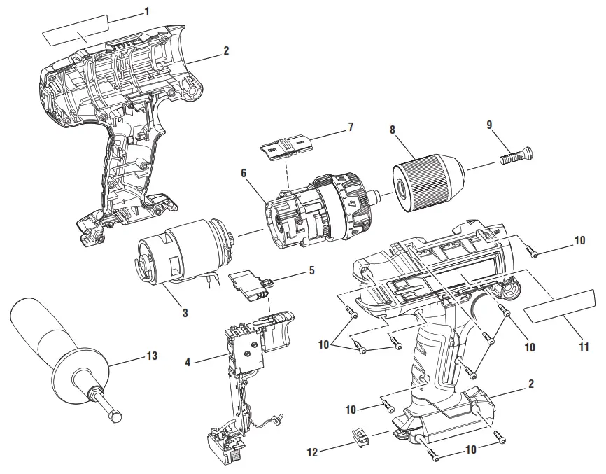 HARTTOOL HPHD01 20 Volt Hammer Drill - fig1