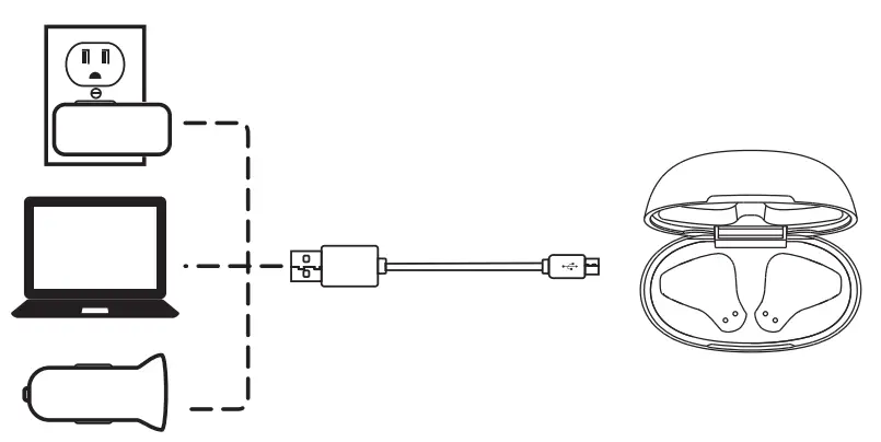 Joyroom True Wireless Earbuds - powered on