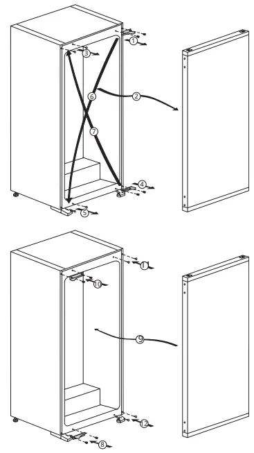 Reversibility of doors