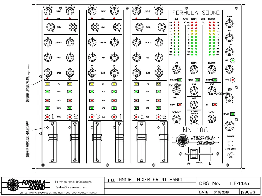 FORMULA SOUND NN106 Multi Input Mixer-fig2