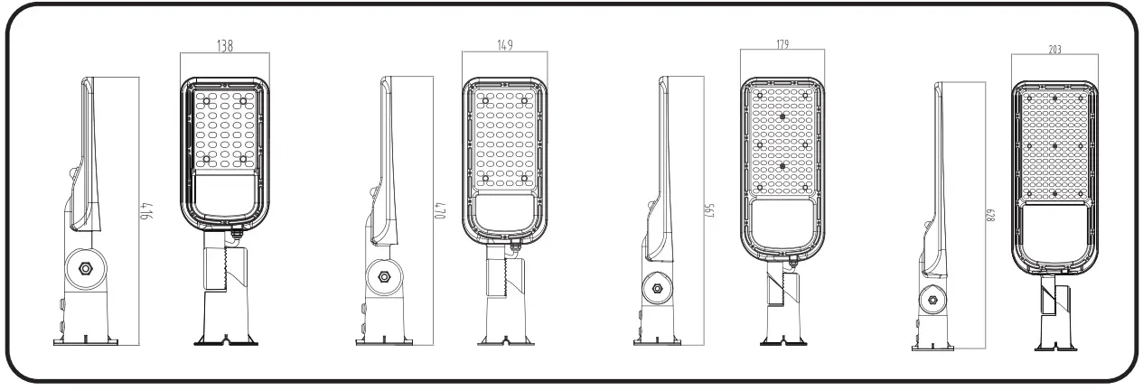 V TAC VT 39ST S LED Street Light with Light Sensor