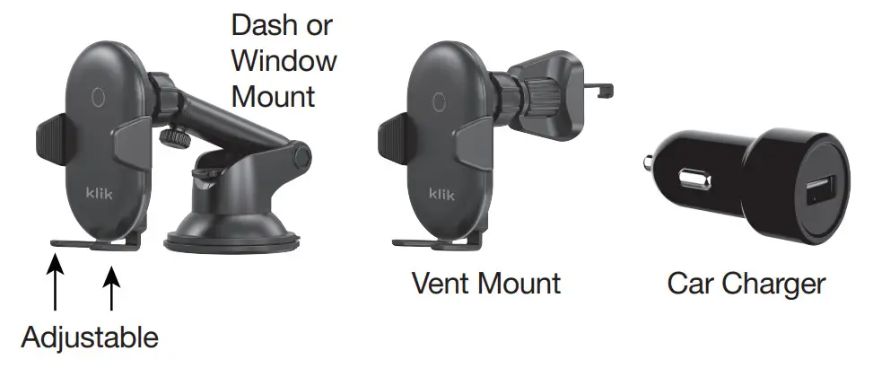 Klik KWCC15 Wireless Charging Car Cradle - Figure 1