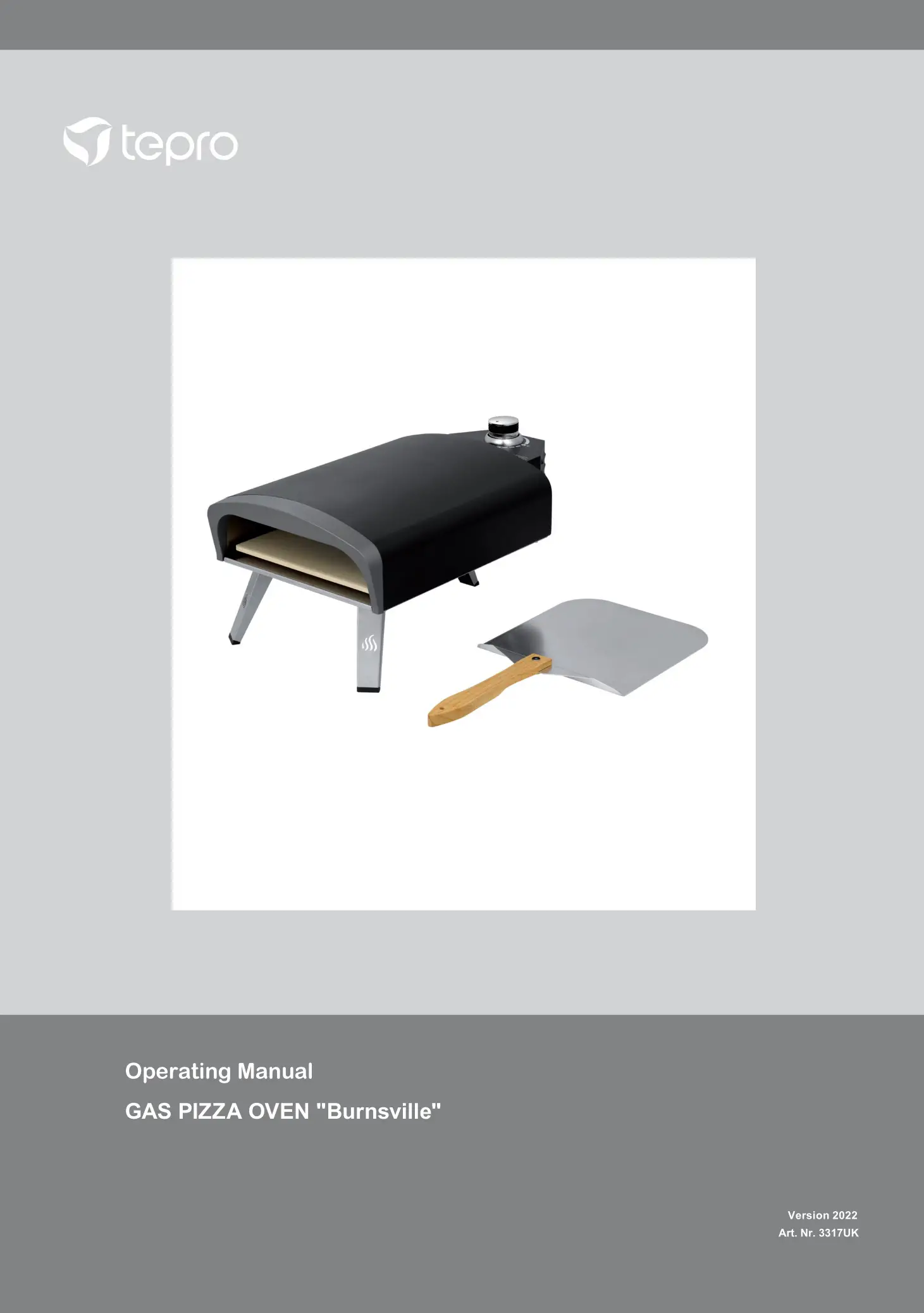 tepro 3317UK Burnsville Gas Pizza Oven User Manual