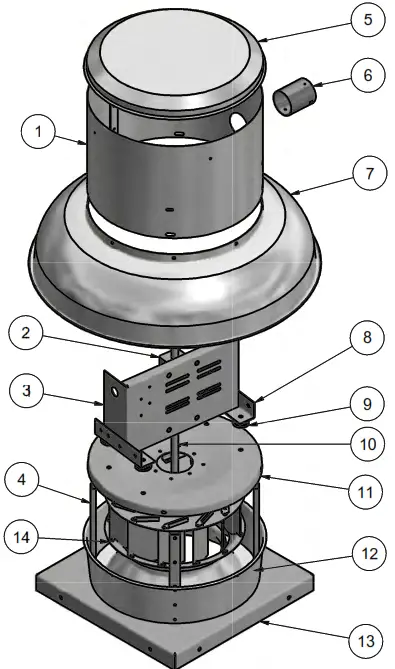 CANARM ALX105 UD ALX Series Spun Aluminum Exhauster - Fig 15