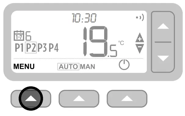 CENTER 340022 7 Day Programmable Thermostats - main menu