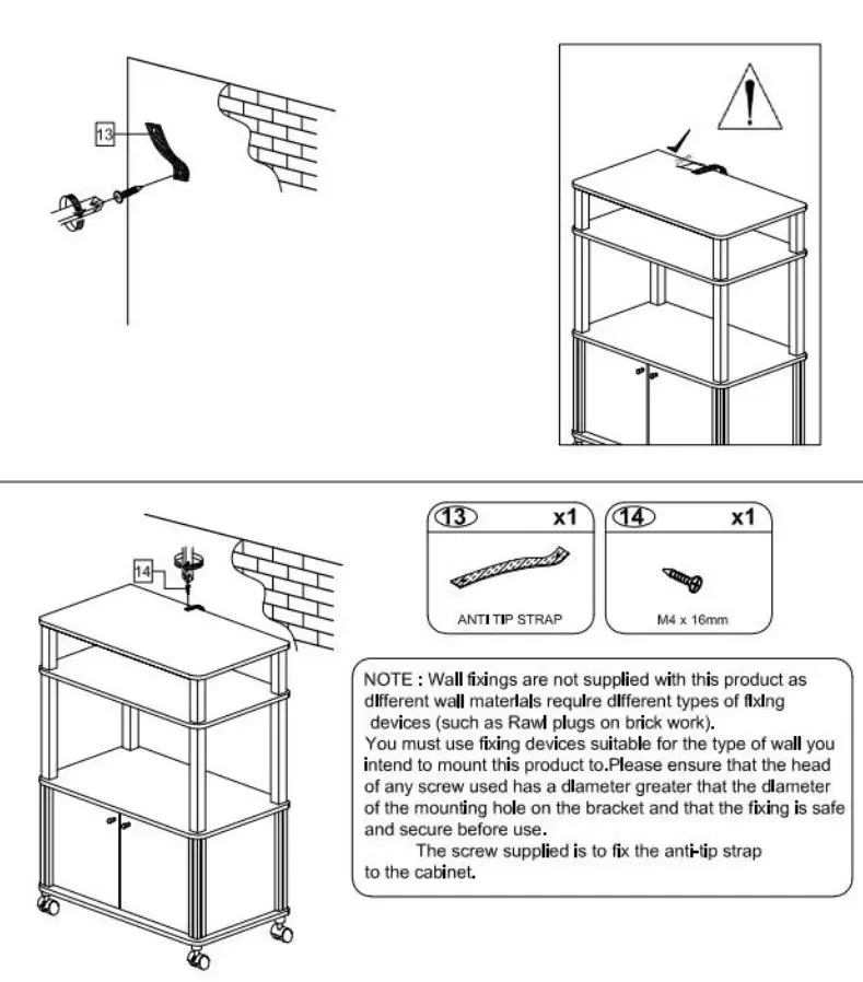 Giantex 19556614 3-Tier Rolling Kitchen Microwave Oven Stand User Manual - How to use