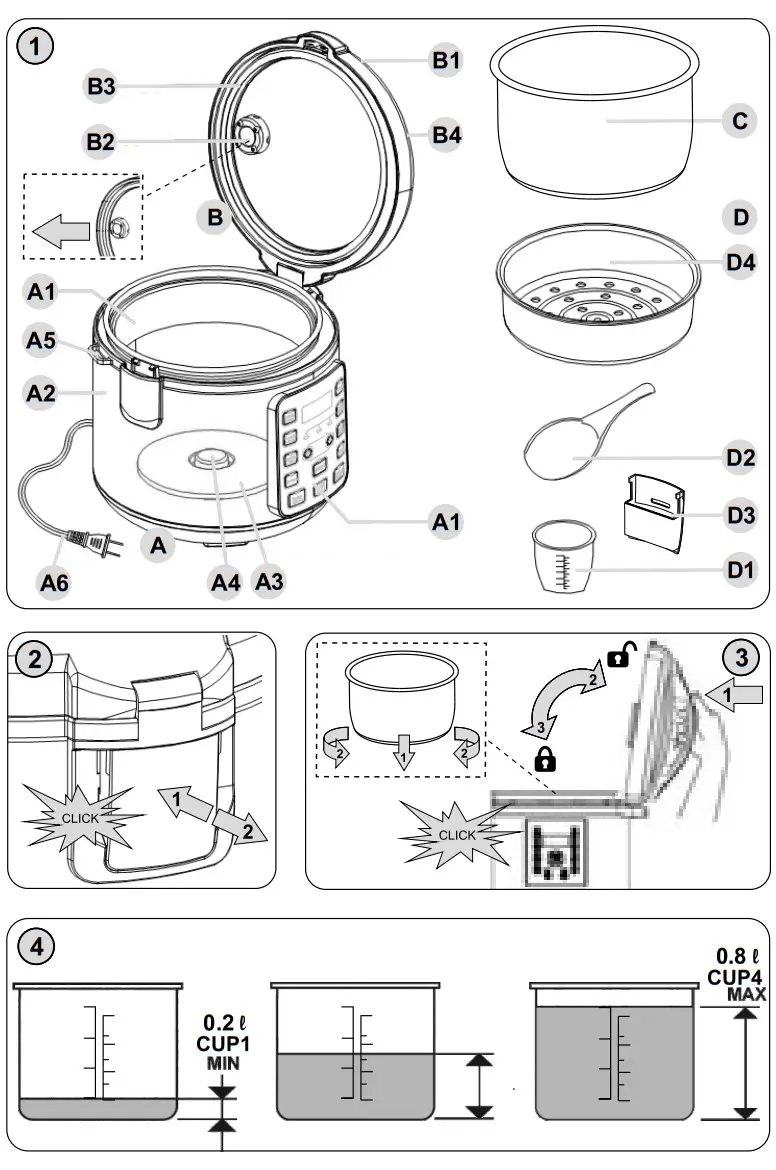 eta Granellino Multifunctional Electric Rice Cooker - Figure 1