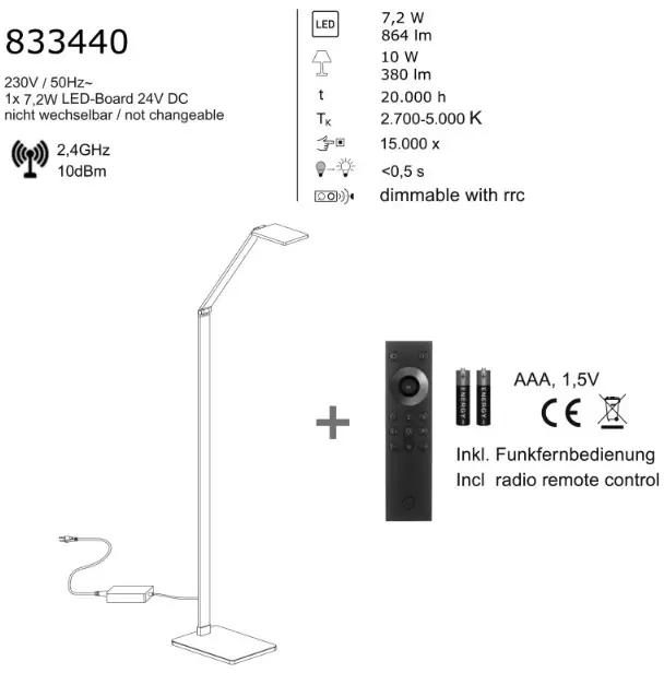 Paul Neuhaus 487 95 Q HANNES Floor Lamp LED - overview