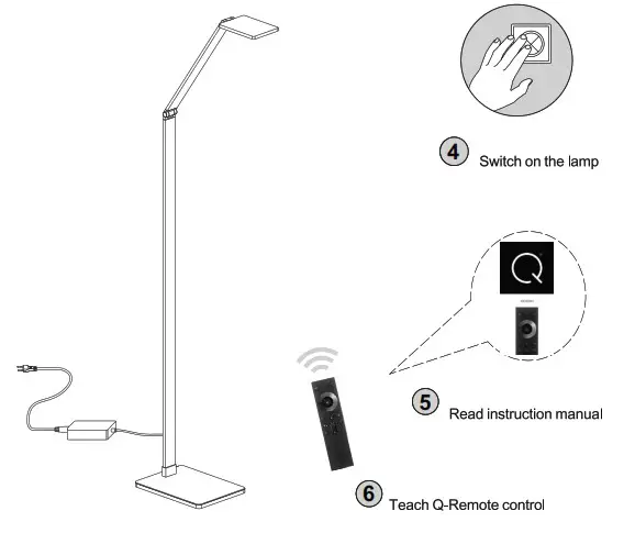 Paul Neuhaus 487 95 Q HANNES Floor Lamp LED - remote control