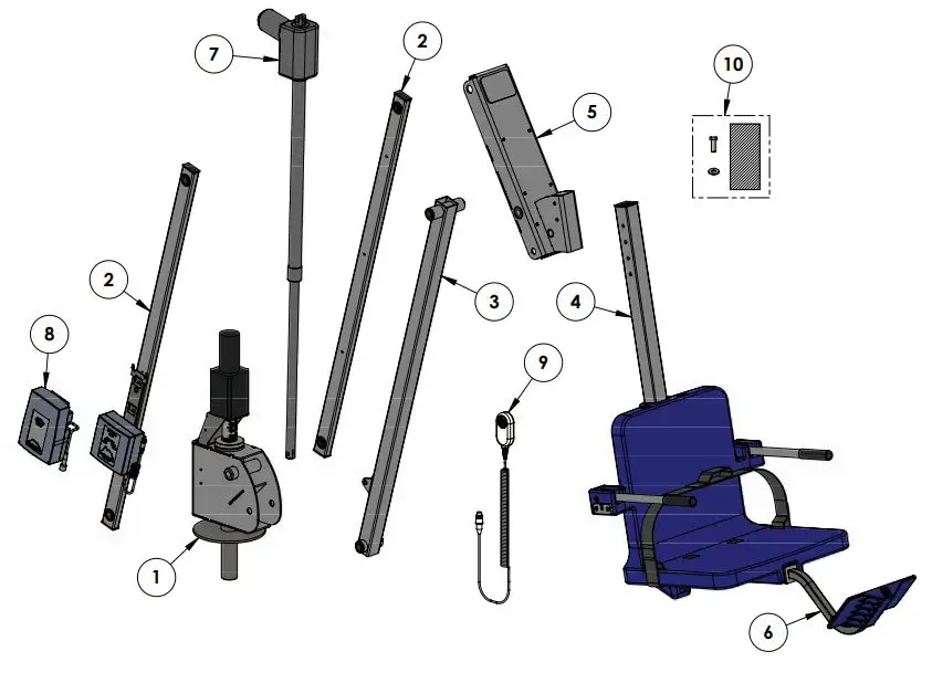 Aqua Creek Products F-MTY600 Mighty Pool Lift - Mighty 600 Components