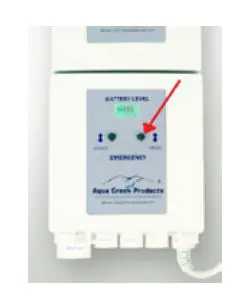 Aqua Creek Products F-MTY600 Mighty Pool Lift - Press the Emergency button