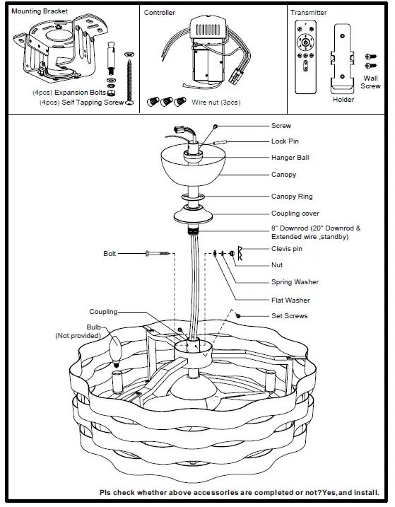 Parrot Uncle-A806806CA110V-Farmhouse-Wood-Chandelier-Ceiling-Fan-02