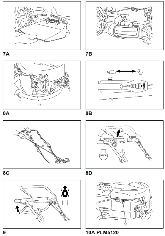 makita PLM5120 Petrol Lawn Mower - 10A PLM5120