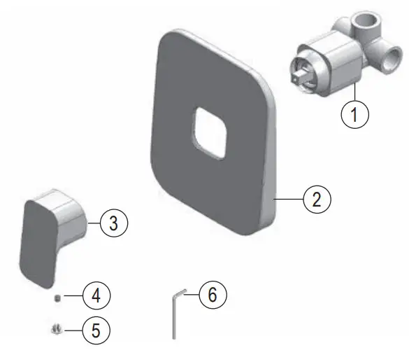 RAVAK X070157 Black Concealed Battery 10 Free Black - Figure 1