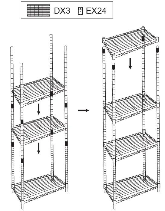 kmart-43150922-4-Tier-Black-Shelving-Set-fig-5