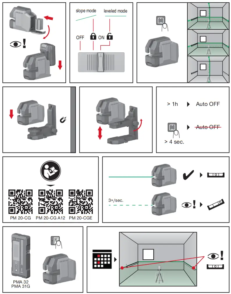 HILTI PM 20-CG Plumb and Cross Line Laser -
