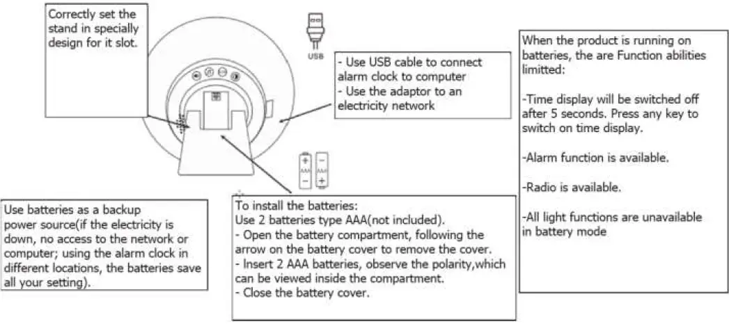 DENVER CRL330 Wakeup Light Clock Radio 01