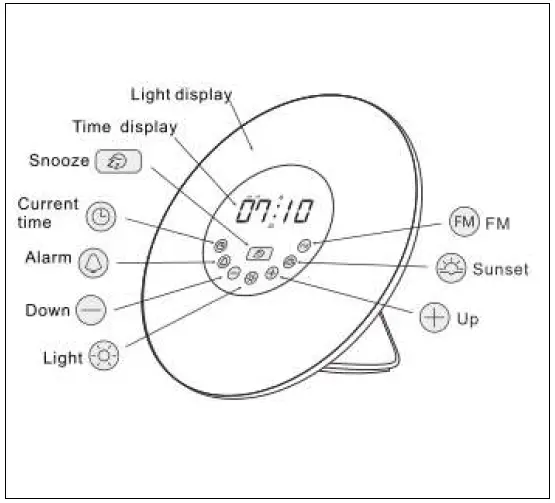DENVER CRL330 Wakeup Light Clock Radio 06
