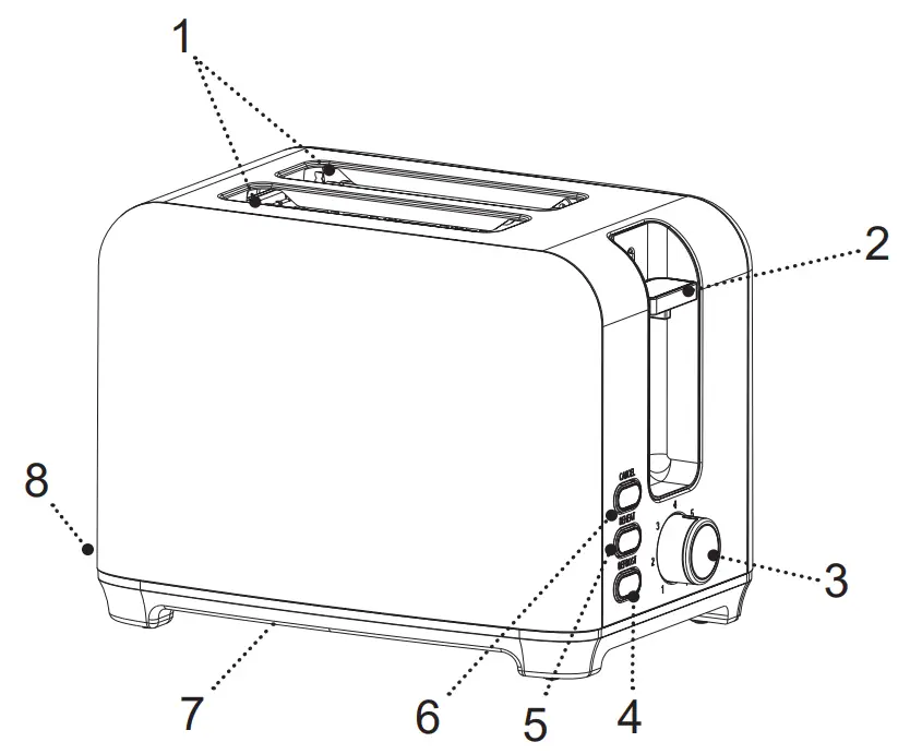 BRAYER BR2111 Toaster fig 1