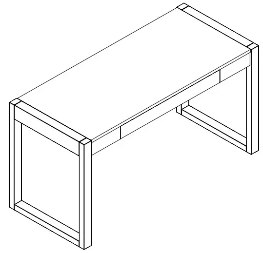 IKEA INHOPP Schreibtisch 140x60 cm -