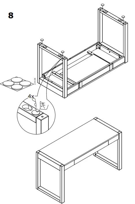 IKEA INHOPP Schreibtisch 140x60 cm - 10