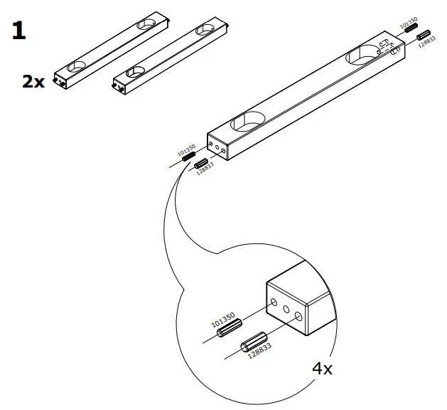 IKEA INHOPP Schreibtisch 140x60 cm - 4