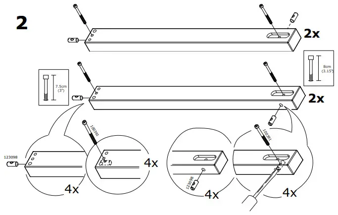 IKEA INHOPP Schreibtisch 140x60 cm - 5