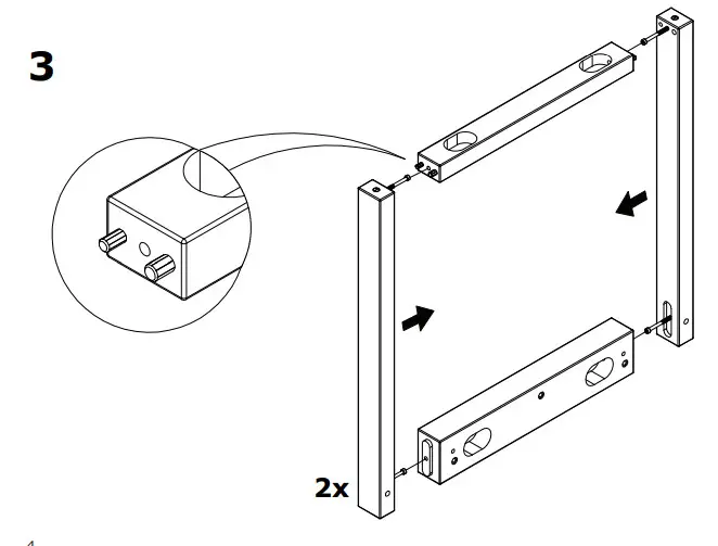IKEA INHOPP Schreibtisch 140x60 cm - 6