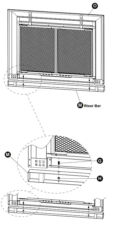 UniFlame UFPDL1307BLK Glass Fireplace Doors - 2